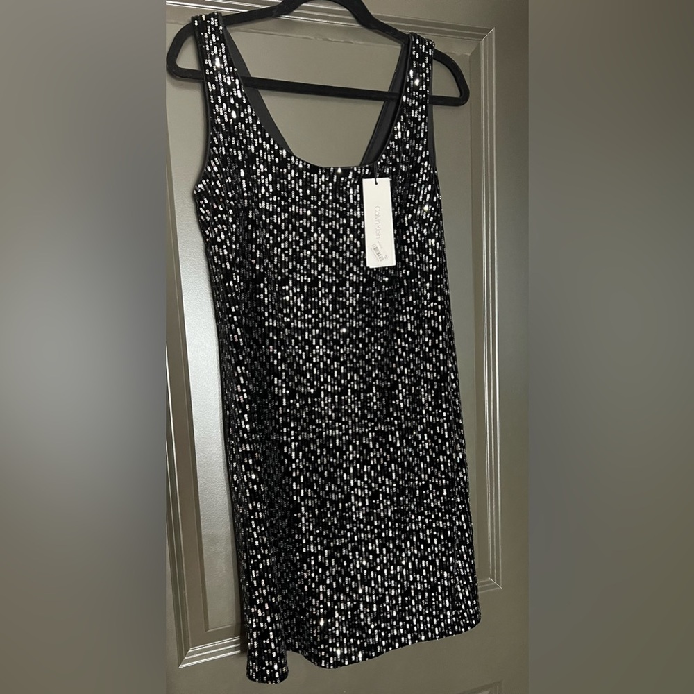 NWT Calvin Klein Hand-Sequined Dress Size 6